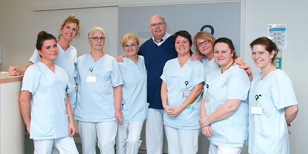 Team der Endoskopieabteilung im St. Josef Krankenhaus Moers
